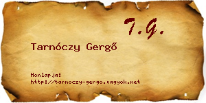 Tarnóczy Gergő névjegykártya